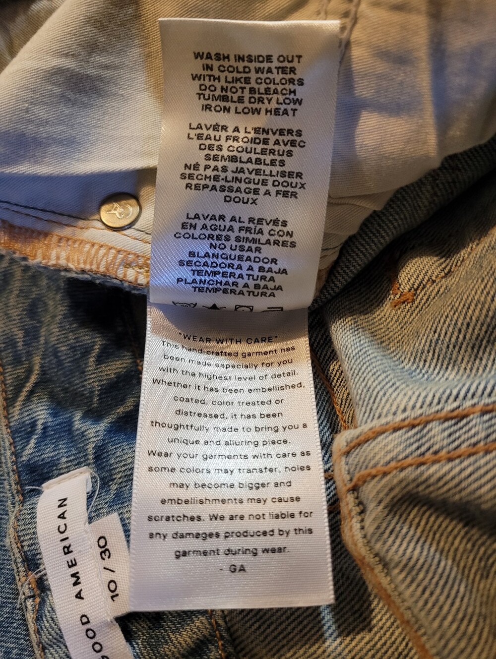 Good American, Light Blue Jeans - Size 10/30 - Picture 7 of 15